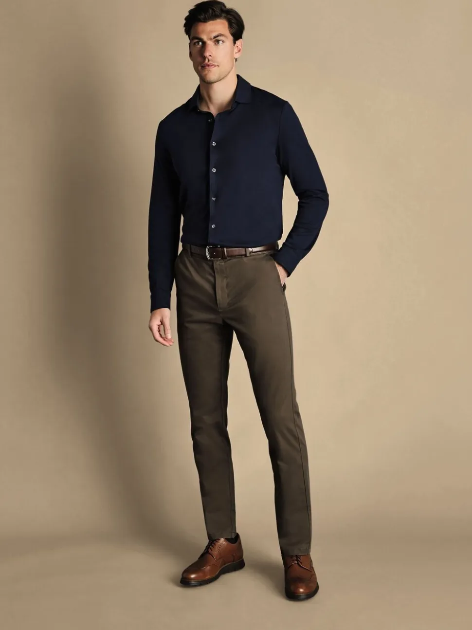 Charles Tyrwhitt - Ultimate strijkvrije French chino met klassieke pasvorm