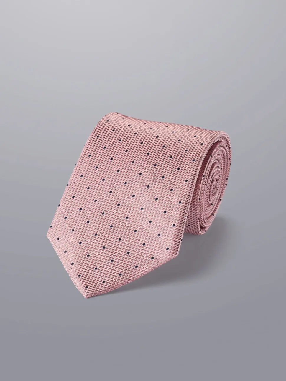 Charles Tyrwhitt - Vlekbestendige zijden stropdas met stippen