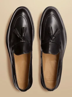 Charles Tyrwhitt loafers van leer met kwastjes