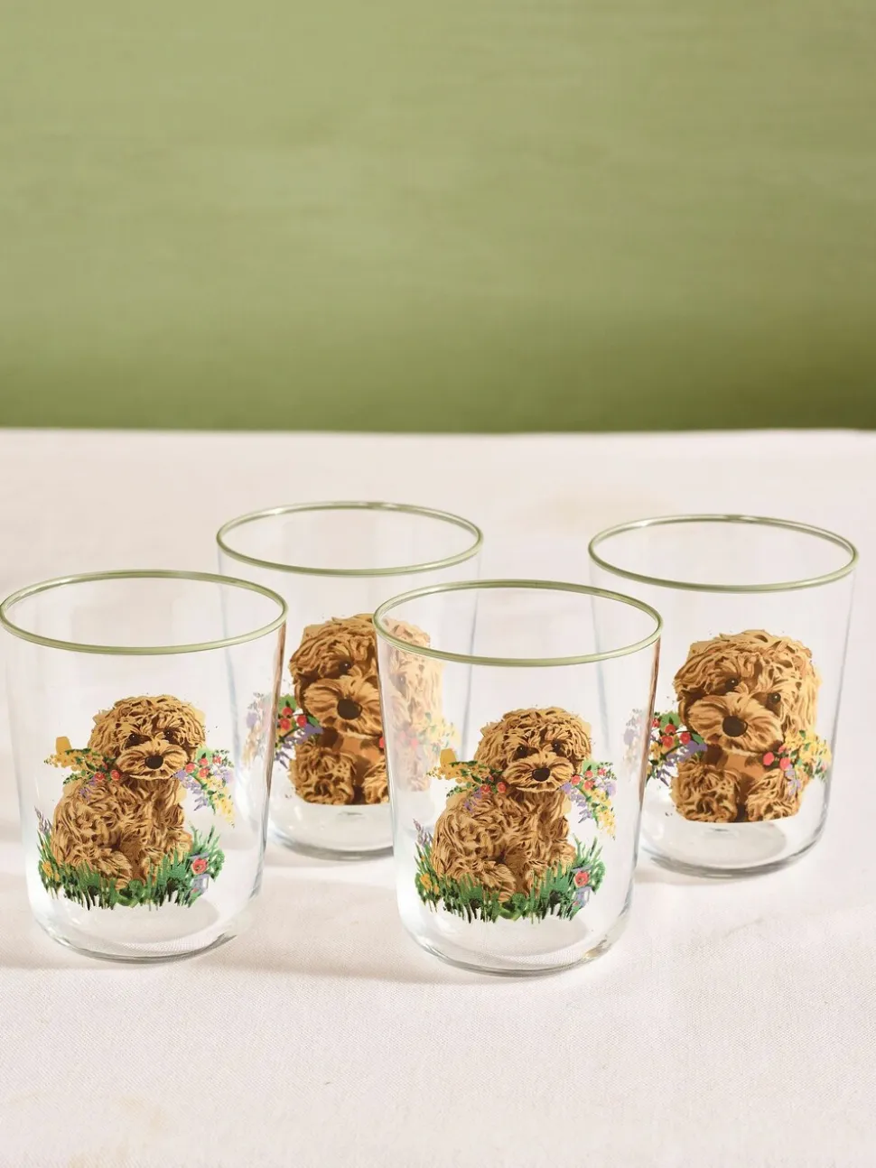 Charlie the Cockapoo Tumbler-glazen set van 4