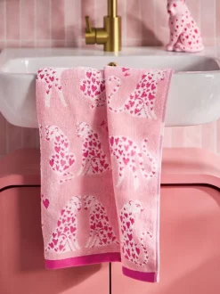 Cheetah Valentines 100% Cotton Towel