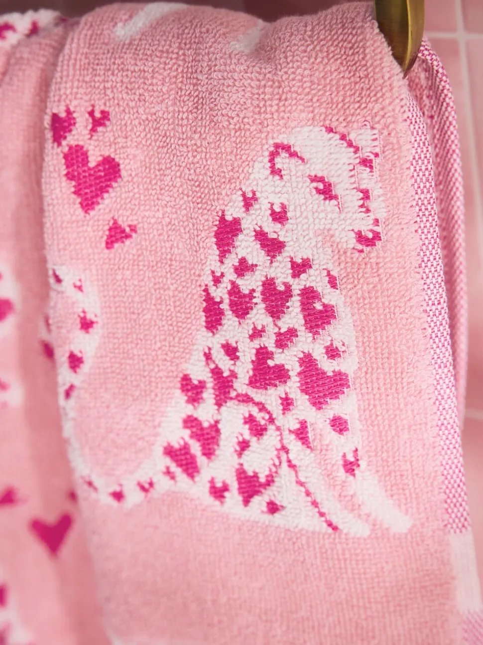 Cheetah Valentines 100% Cotton Towel