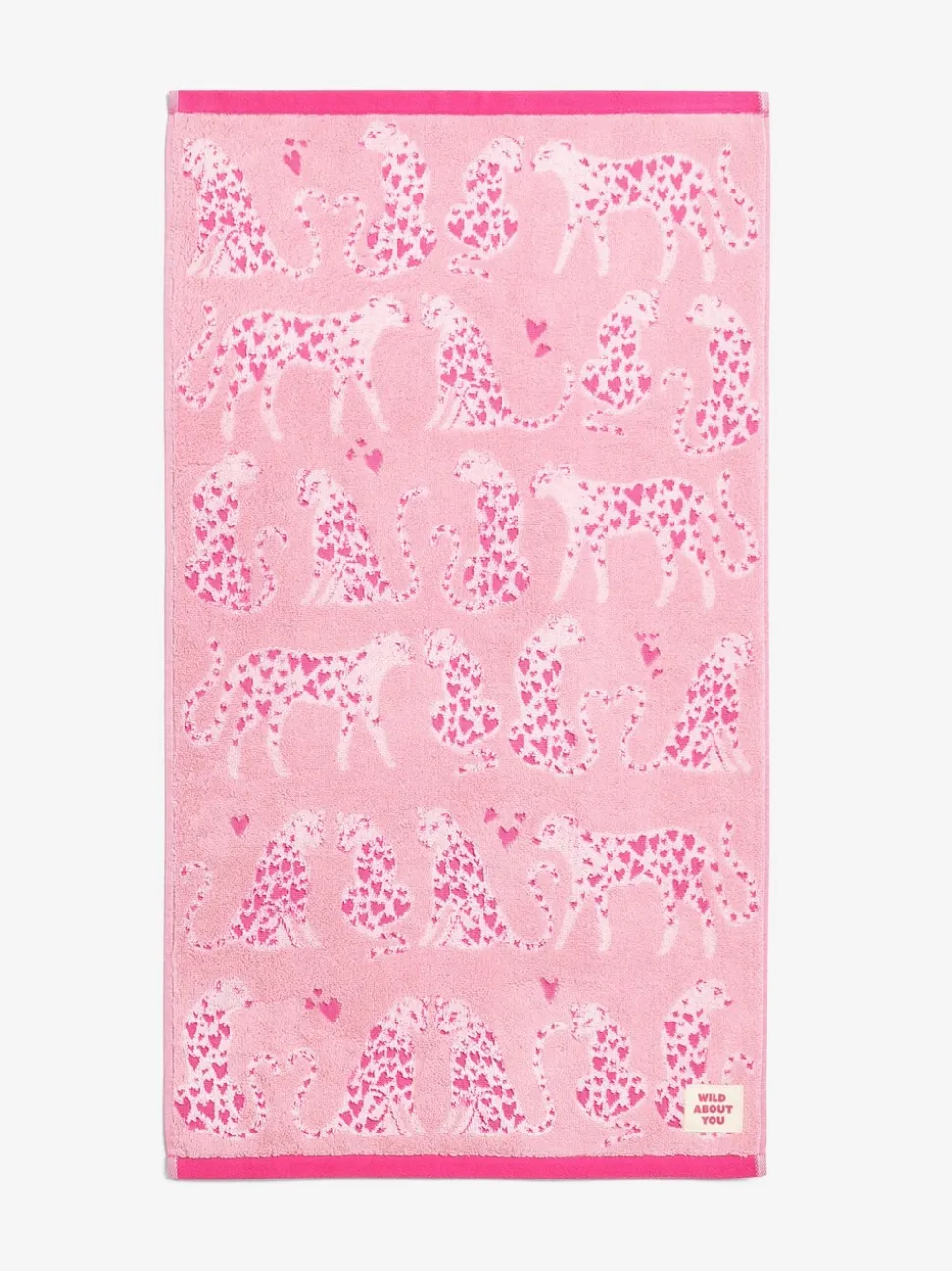 Cheetah Valentines 100% Cotton Towel