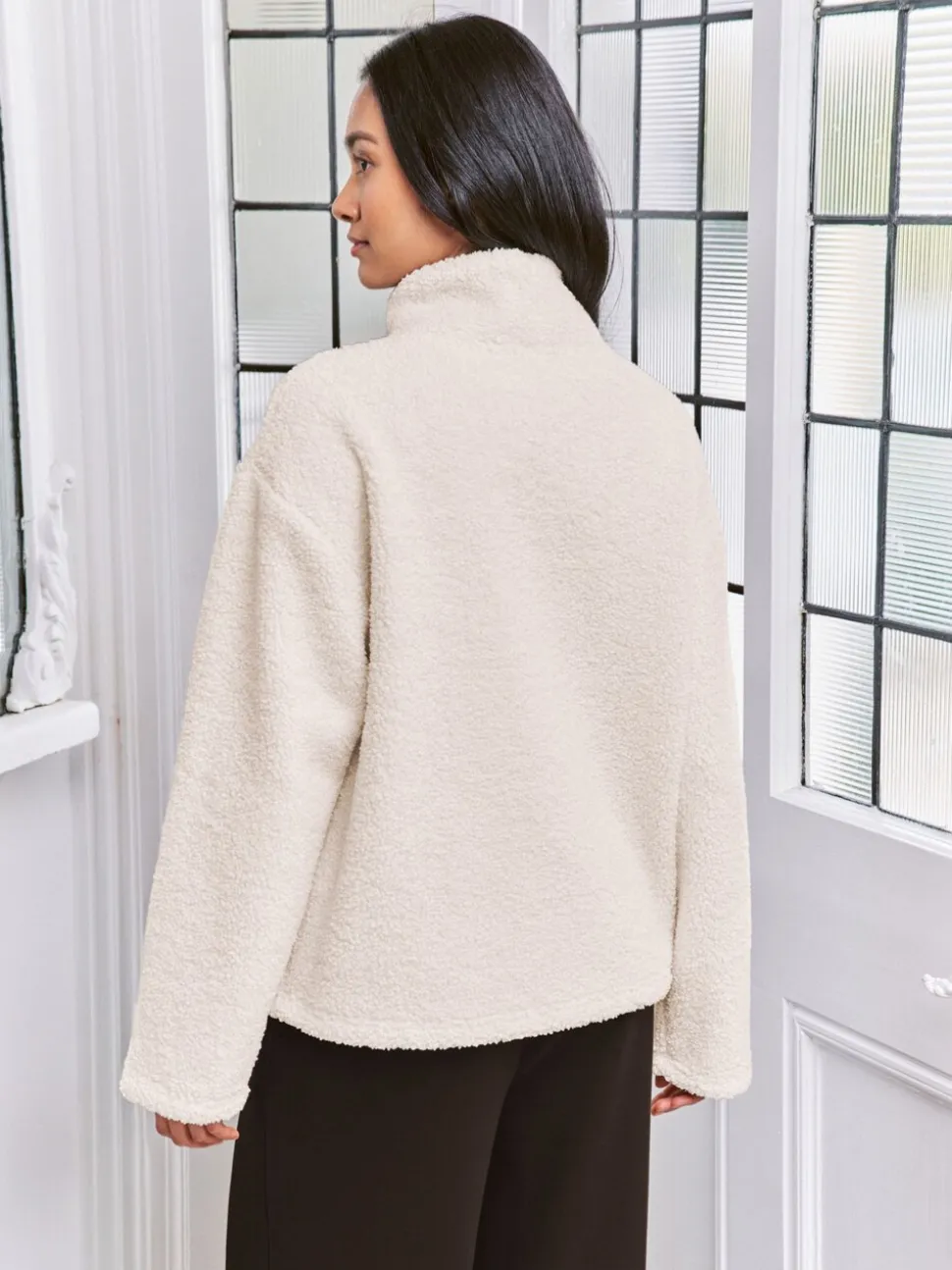 Chelsea Peers Borg Fleece High Neck Sweatshirt