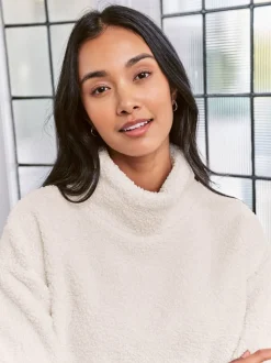 Chelsea Peers Borg Fleece High Neck Sweatshirt