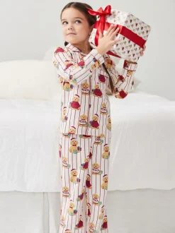 Chelsea Peers Cotton Chip the Christmas Cockapoo Dog Print Long Pyjamas Set