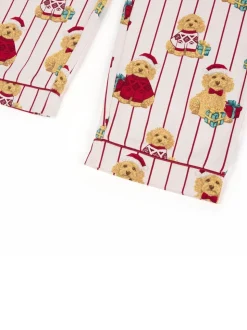 Chelsea Peers Cotton Chip the Christmas Cockapoo Dog Print Long Pyjamas Set