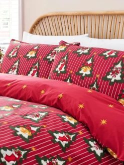 Chelsea Peers Cotton Christmas Tree Stripe Bedding Set