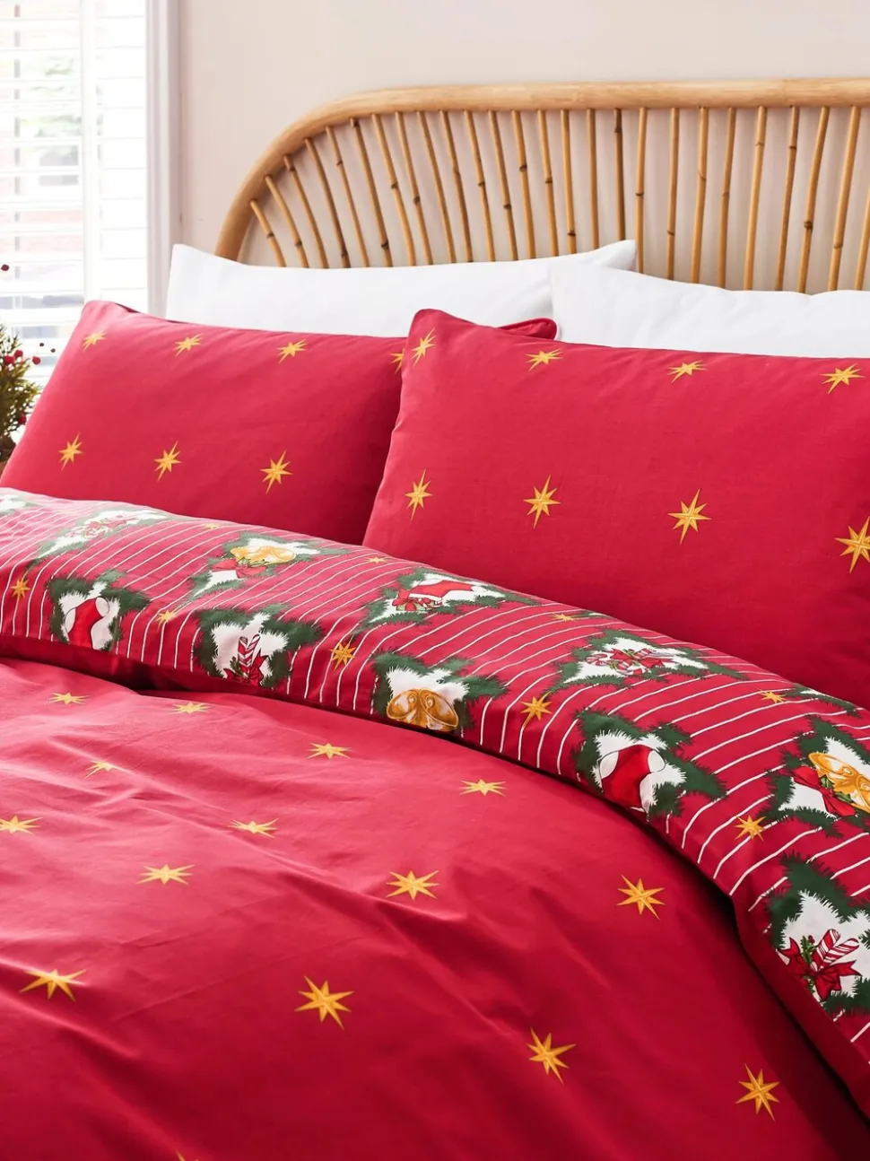 Chelsea Peers Cotton Christmas Tree Stripe Bedding Set