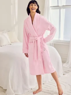 Chelsea Peers Cotton Towelling Embroidered Good Morning Dressing Gown