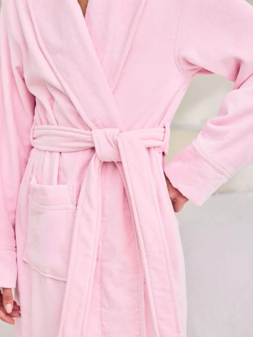 Chelsea Peers Cotton Towelling Embroidered Good Morning Dressing Gown