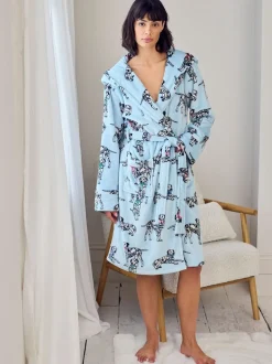 Chelsea Peers Fleece Dalmatian Dogs Print Dressing Gown