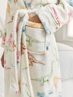 Chelsea Peers Fleece Dinosaur Print Dressing Gown
