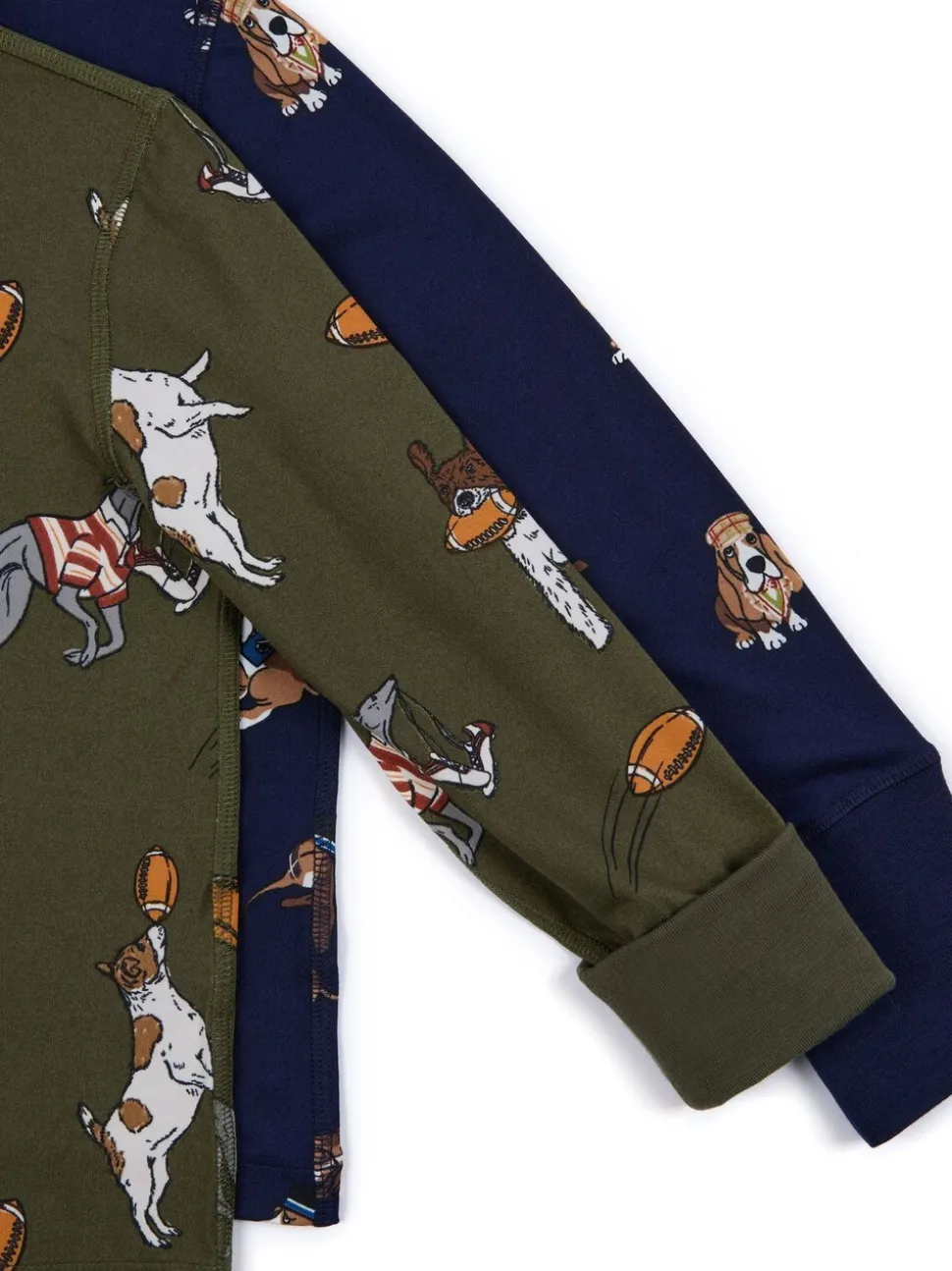 Chelsea Peers Kids Two Pack Country Hound Rugby Dogs Print Long Pyjamas Set