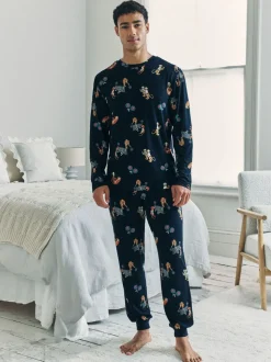 Chelsea Peers Padel Tennis Tiger Print Long Pyjamas Set