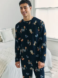 Chelsea Peers Padel Tennis Tiger Print Long Pyjamas Set