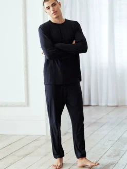 Chelsea Peers TENCEL™ Modal Long Crew Neck Pyjama Set