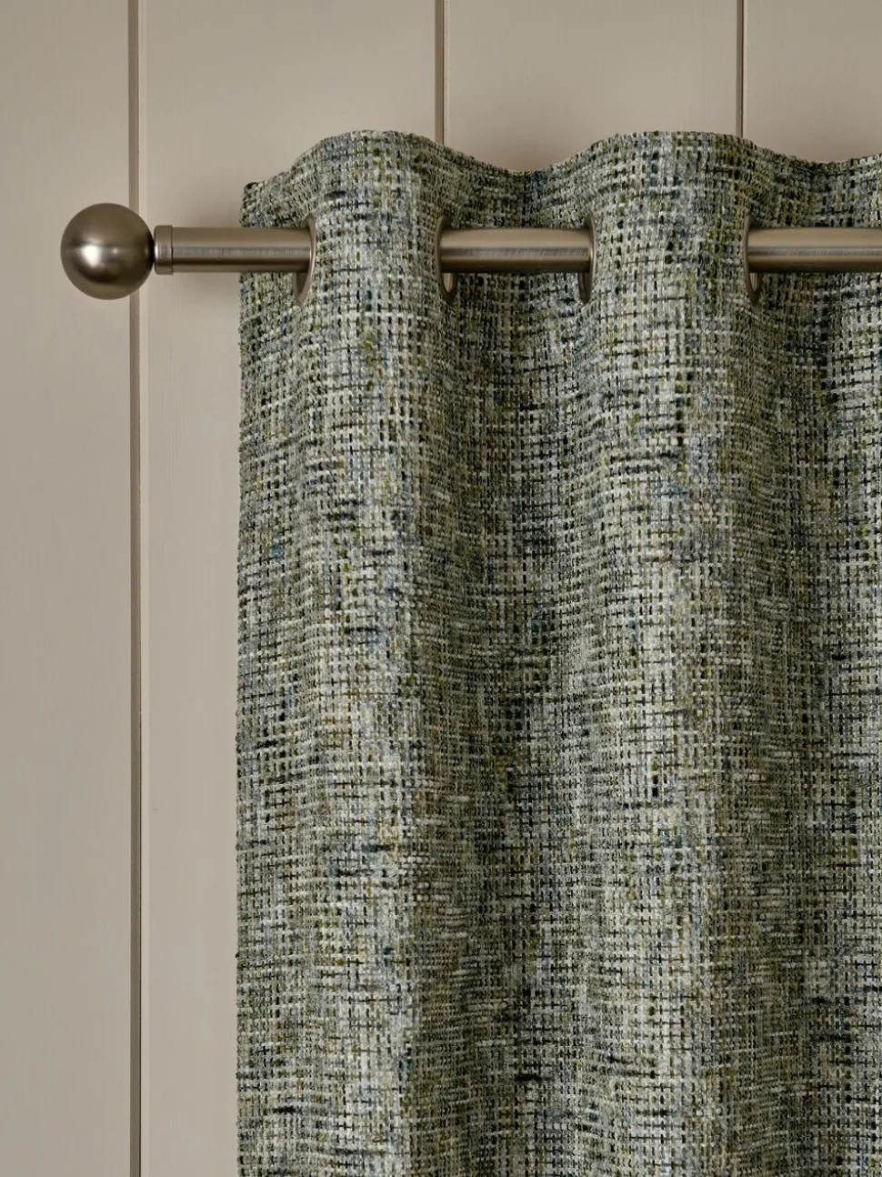 Chenille ringgordijnen met structuur
