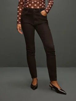 Chocoladebruin - Authentieke relaxed skinny jeans