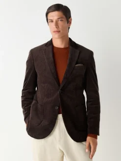 Chocoladebruin - Corduroy blazer