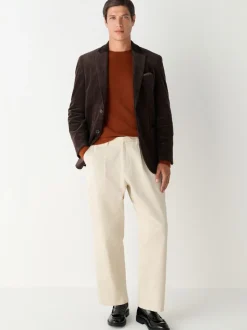 Chocoladebruin - Corduroy blazer