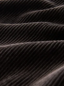 Chocoladebruin - Corduroy broek met wijde pijpen