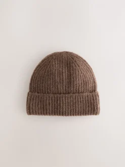 Chocoladebruin - Fluffy beanie-muts (1-16jr)