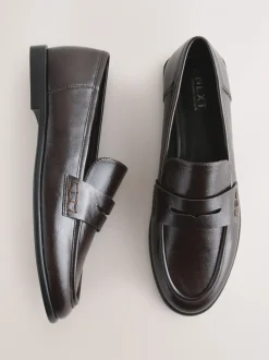 Chocoladebruin - Forever Comfort® Penny loafers met ronde neus