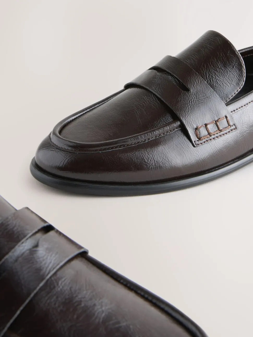 Chocoladebruin - Forever Comfort® Penny loafers met ronde neus