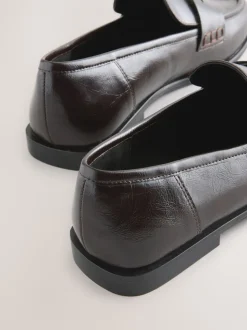 Chocoladebruin - Forever Comfort® Penny loafers met ronde neus