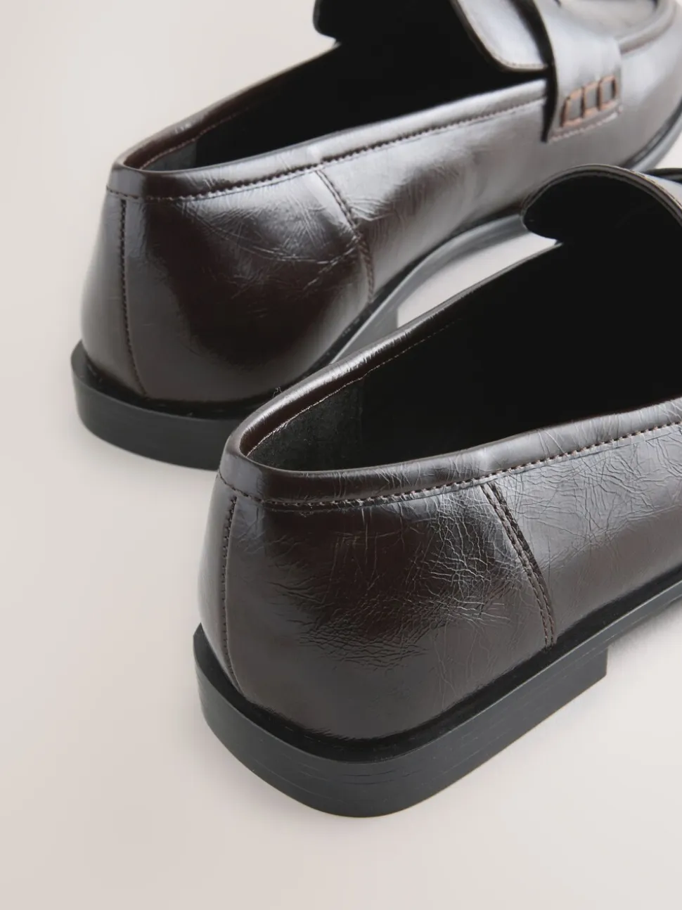 Chocoladebruin - Forever Comfort® Penny loafers met ronde neus
