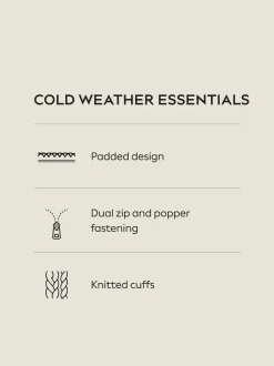 Chocoladebruin - Long Padded Check Longline Coat