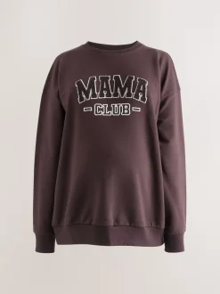 Chocoladebruin - Maternity Mini Me Sweatshirt Set