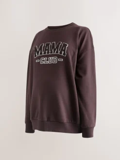 Chocoladebruin - Maternity Mini Me Sweatshirt Set
