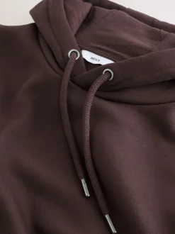 Chocoladebruin - Normale Pasvorm - Zwaargewicht Cotton Rich Jersey Hoodie