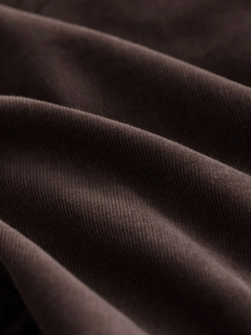 Chocoladebruin - Overhemd in westernstijl met lange mouwen van corduroy