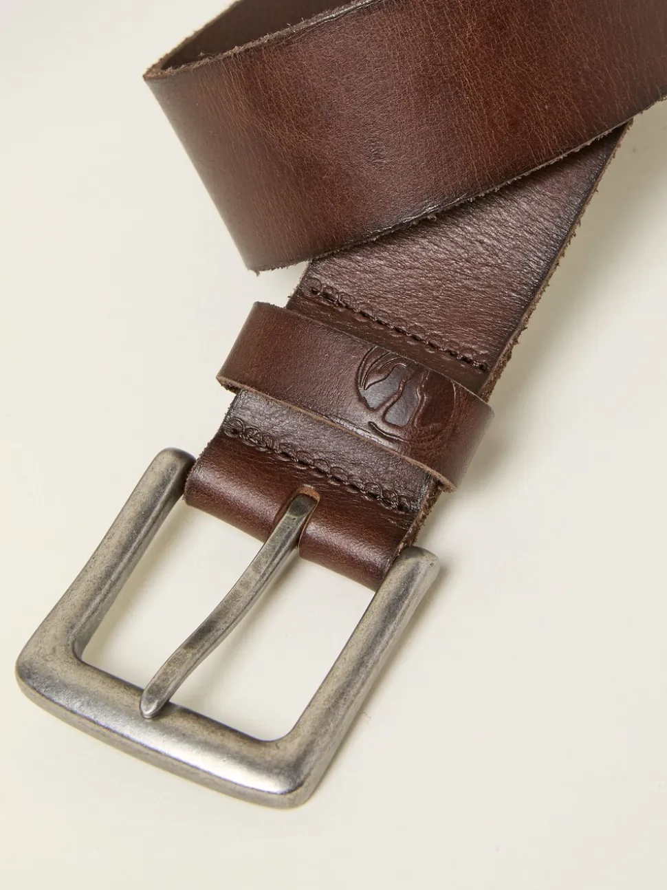 Chocoladebruin - Plain Leather Belt