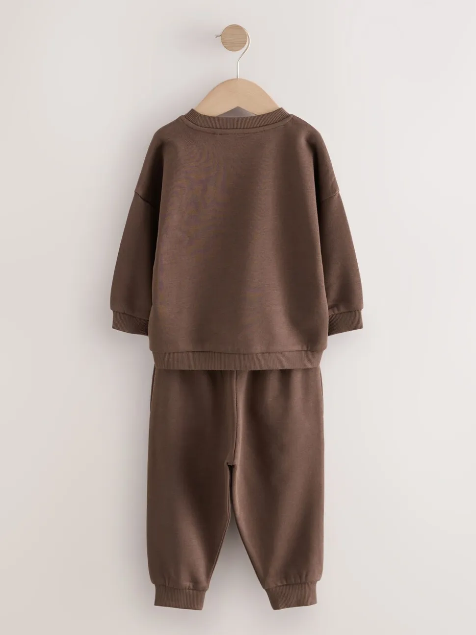 Chocoladebruin - Printed Crew Neck Sweat Top & Joggers Set (3mths-7yrs)