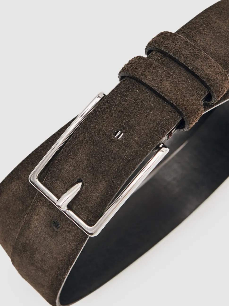 Chocoladebruin - Reiss - Dante - Suède riem