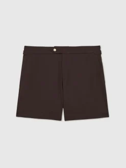 Chocoladebruin - Reiss Sun Side Adjuster zwemshort