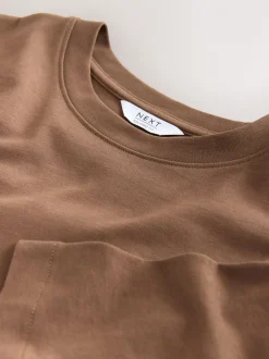 Chocoladebruin - Relaxed fit - Zwaar T-shirt