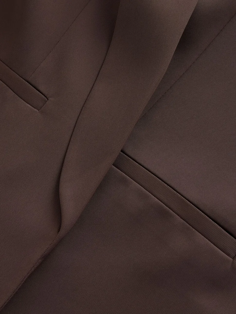 Chocoladebruin - Ruimvallend blazer met gerimpelde mouwen