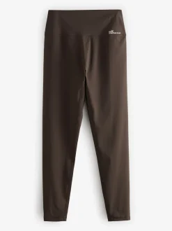 Chocoladebruin - self. Legging met hoge taille