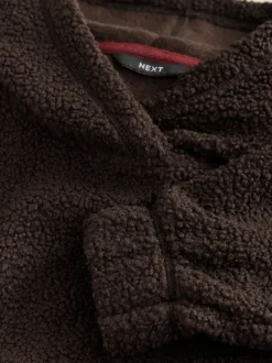 Chocoladebruin - Soft Teddy Borg Longsleeve Hoodie