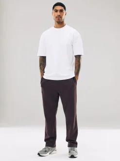 Chocoladebruin - Straight fit - Relaxed Fit Brushback Heavyweight Joggers