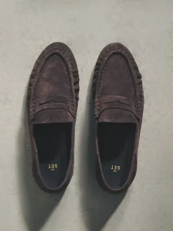 Chocoladebruin - The Set Premium Suede Loafers