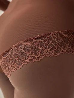 Chocoladebruin - Vormende slip met stevige buikcorrectie