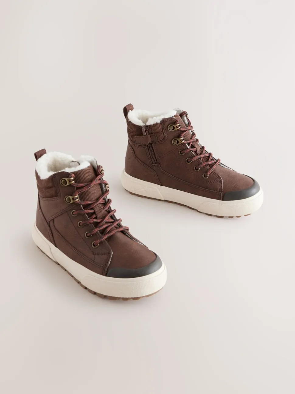Chocoladebruin - Warm gevoerde hoge boots