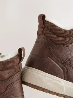 Chocoladebruin - Warm gevoerde hoge boots