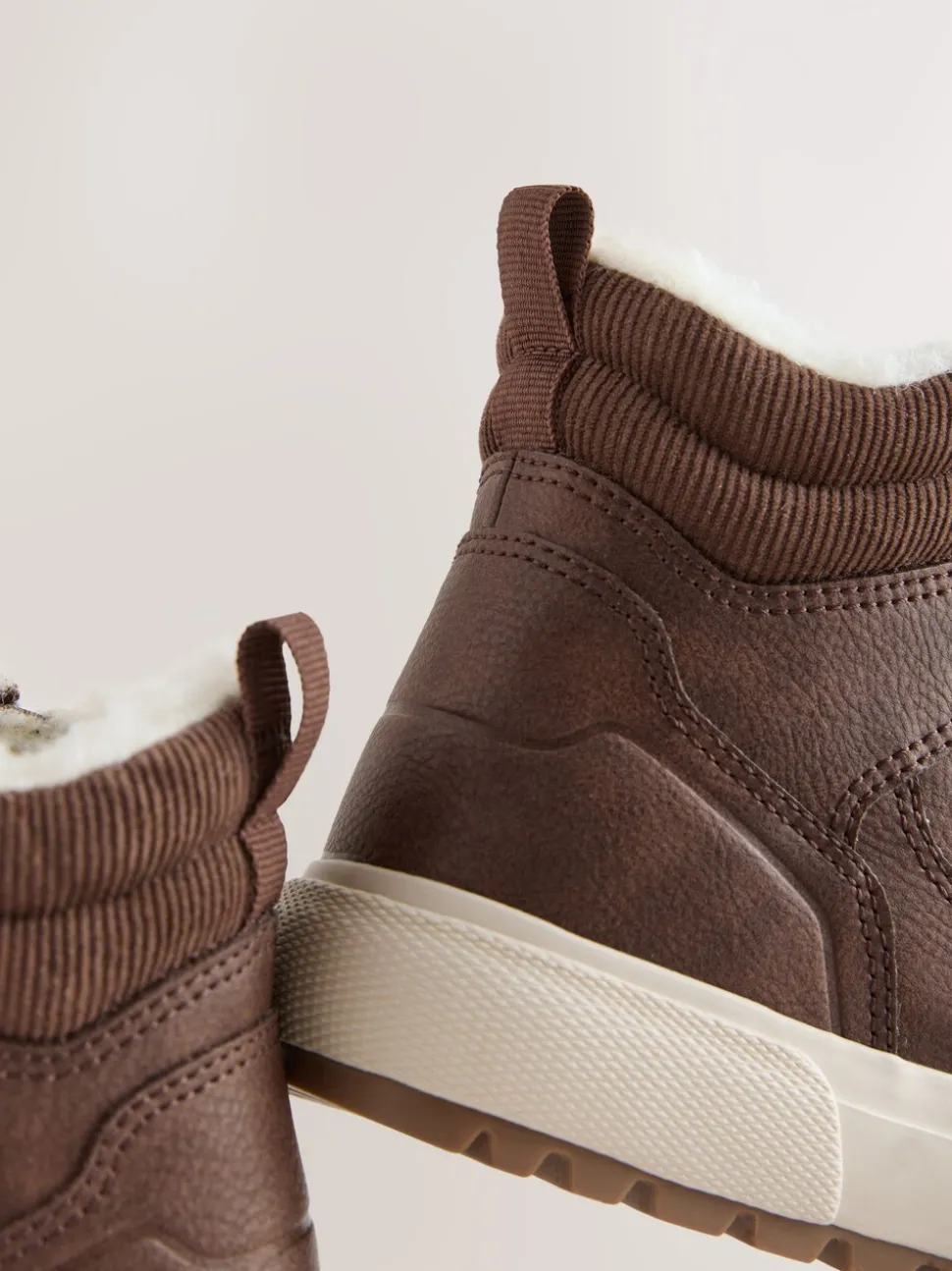 Chocoladebruin - Warm gevoerde hoge boots